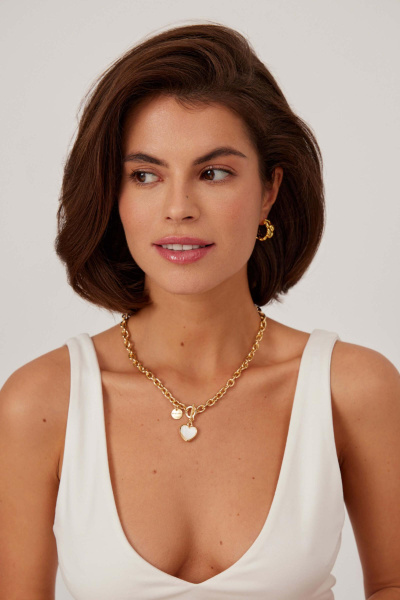 Цепь с объемным переплетением (one size, золото) 2860